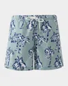 Eton Palm Tree Swim Shorts In Green