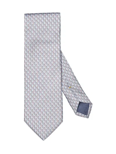 Eton Men's Parrot Print Silk Tie In Gray