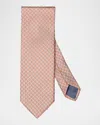 Eton Men's Parrot-print Silk Tie In Orange