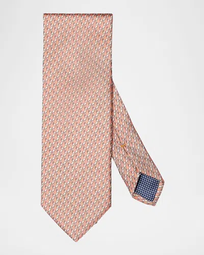 Eton Men's Parrot-print Silk Tie In Orange