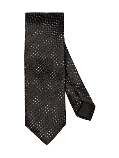 Eton Men's Pin-dot Silk Tie In Black