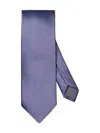 Eton Purple Textured Solid Silk Tie In Blue
