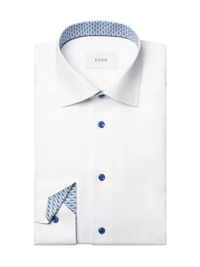 Eton Men's Signature Floral Twill Contemporary-fit Shirt In White