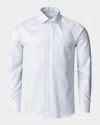 Eton Men's Signature Herringbone Dobby Contemporary-fit Dress Shirt In Lt/pastel Blue