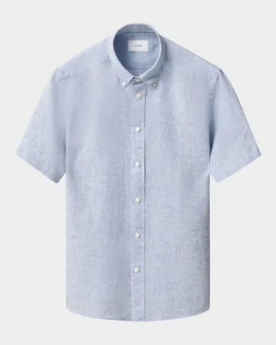 Eton Men's Signature Linen Contemporary Fit Short-sleeve Shirt