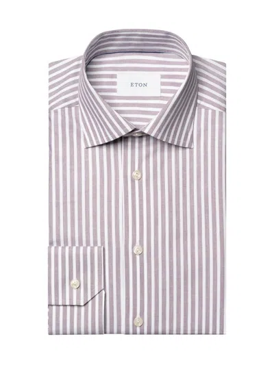 Eton Men's Signature Striped Twill Contemporary-fit Shirt In Pink