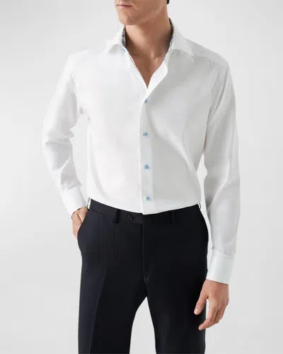 Eton Men's Signature Textured Twill Slim Fit Dress Shirt In Natural