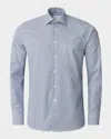 Eton Slim Fit Printed Button Front Shirt In Lt/pastel Blue