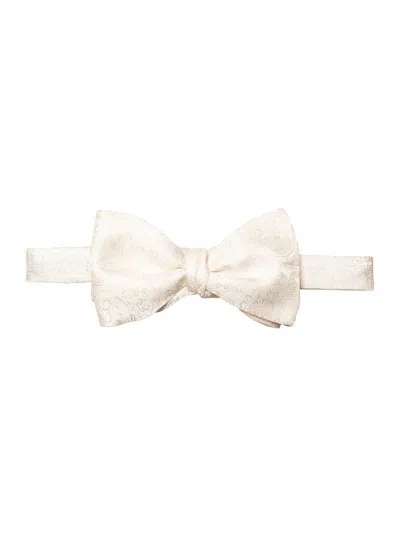 Eton Men's Silk Ready-tied Bow Tie In White