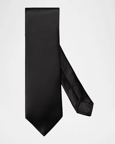 Eton Men's Silk Satin Tie In Black