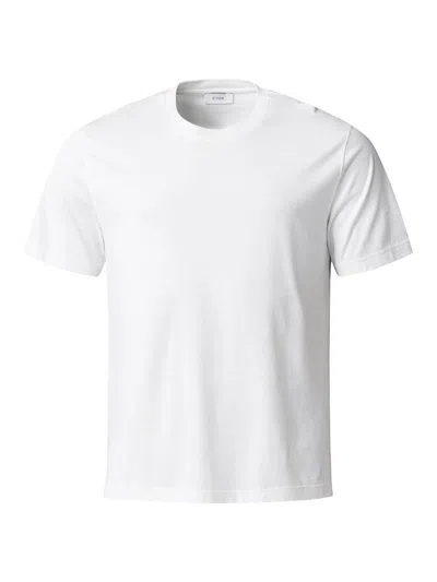 Eton Men's Silk-cotton Crewneck T-shirt In White