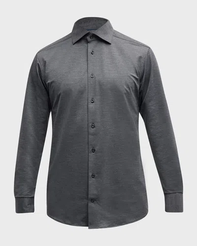 Eton Men's Slim Fit 4-way Stretch Dress Shirt In Gray
