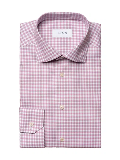 Eton Men's Slim-fit Check Shirt In Pink
