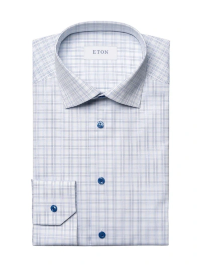 Eton Men's Slim-fit Checked Shirt In Blue