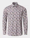 Eton Men's Slim-fit Cotton Floral Sport Shirt In White Pattern
