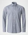 Eton Men's Slim-fit Cotton Textured Sport Shirt In Navy