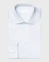 Eton Mens Light Blue Elevated Bengal Stripe Slim-fit Organic-cotton Poplin Shirt In Blue