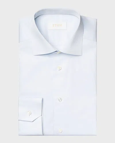Eton Men's Contemporary Fit Elevated Twill Shirt In Blue