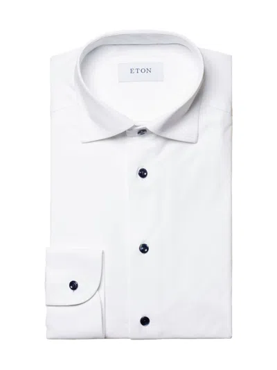 Eton Men's Slim-fit Four-way Stretch Shirt In White