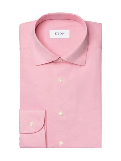 Eton Slim Fit Solid 4flex Stretch Dress Shirt In Pink