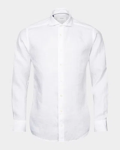 Eton Men's Slim-fit Solid Linen Dress Shirt In White