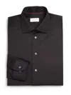 Eton Men's Slim-fit Twill Dress Shirt In Black