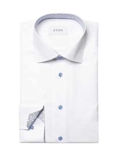 Eton Men's Slim-fit Twill Geometric Shirt In White