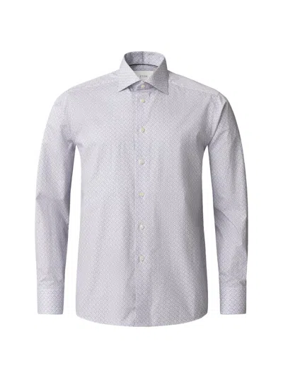 Eton Men's Slim-fit Geometric Button-front Shirt In White