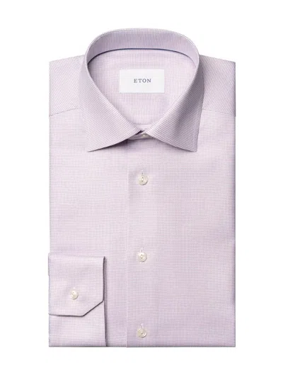 Eton Men's Slim-fit Semi Solid Twill Shirt In Pink