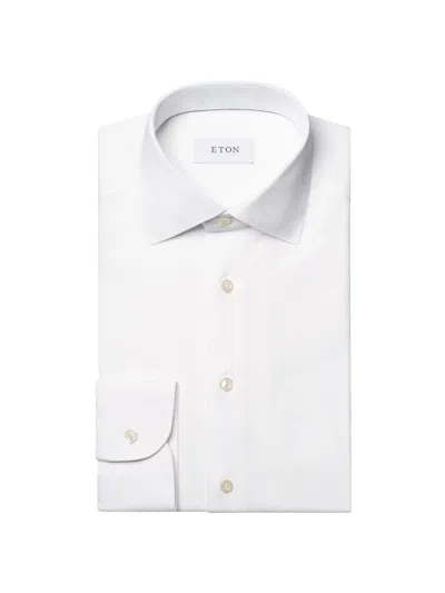 Eton Men's Slim-fit Solid 4flex Shirt In White