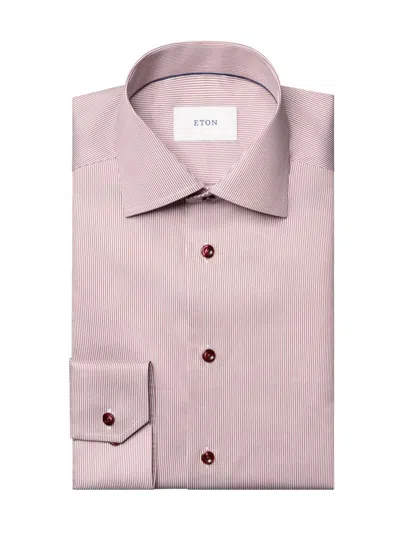 Eton Men's Slim-fit Striped Twill Shirt In Pink