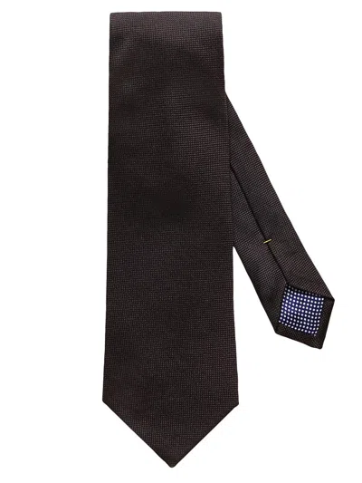 Eton Men's Solid Silk Tie In Black