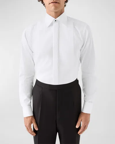 Eton Men's Stripe Bib-front Contemporary Fit Dress Shirt In White