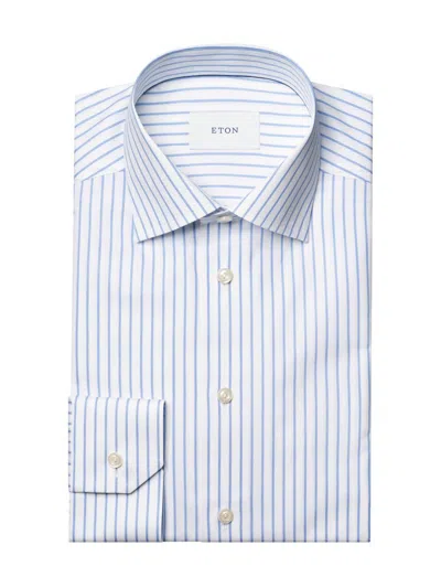 Eton Men's Striped Cotton Contemporary-fit Shirt In Blue