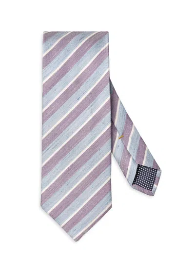 Eton Men's Striped Silk Tie In Blue