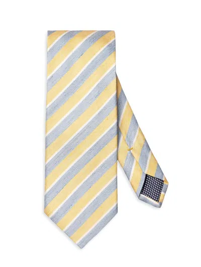 Eton Men's Striped Silk Tie In Gray