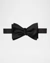Eton Men's Textured Silk Bow Tie In Black
