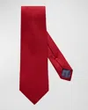 Eton Men's Textured Solid Silk Tie In Red