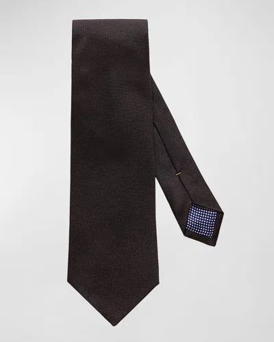 ETON MEN'S TEXTURED SOLID SILK TIE,PROD223620045