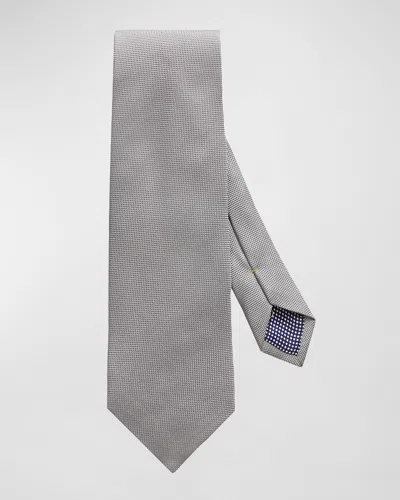 ETON MEN'S TEXTURED SOLID SILK TIE,PROD223620045