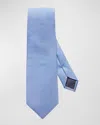 Eton Men's Textured Solid Silk Tie In Light Blue