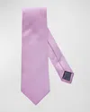 Eton Men's Textured Solid Silk Tie In Pink