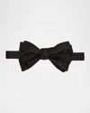 Eton Men's Tonal Paisley Silk Bow Tie In Black