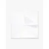 Eton Mens White Cotton-twill Pocket Square In White