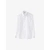 Eton Mens White Cutaway-collar Single-cuff Slim-contemporary-fit Organic-cotton Shirt In White