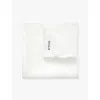 Eton Mens White Logo-embroidered Silk Pocket Square In White