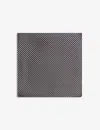 Eton Polka-dot Silk Pocket Square In Black