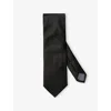 Eton Solid Silk Twill Tie In Black