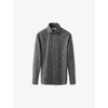 Eton Mens Brown Signature Abstract-pattern Cotton-twill Shirt In Brown