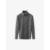 Eton Mens Brown Signature Abstract-pattern Cotton-twill Shirt In Brown